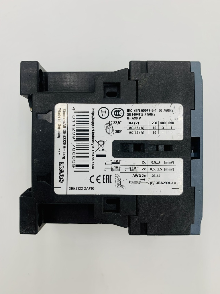 CONTACTOR AUXILI. 2NA+2NO 230VAC 6A AC14/15 230V (3RH2122-2AP00)
