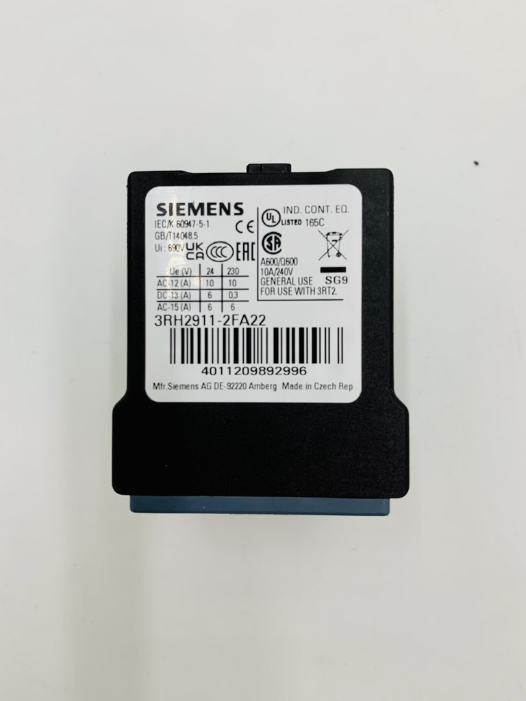 BLOQUE DE CONTACTO AUX.2NA+2NC (3RH2911-2FA22) (FC) / Reemplaza Cod: 5106112-2 / Compatible con 910915