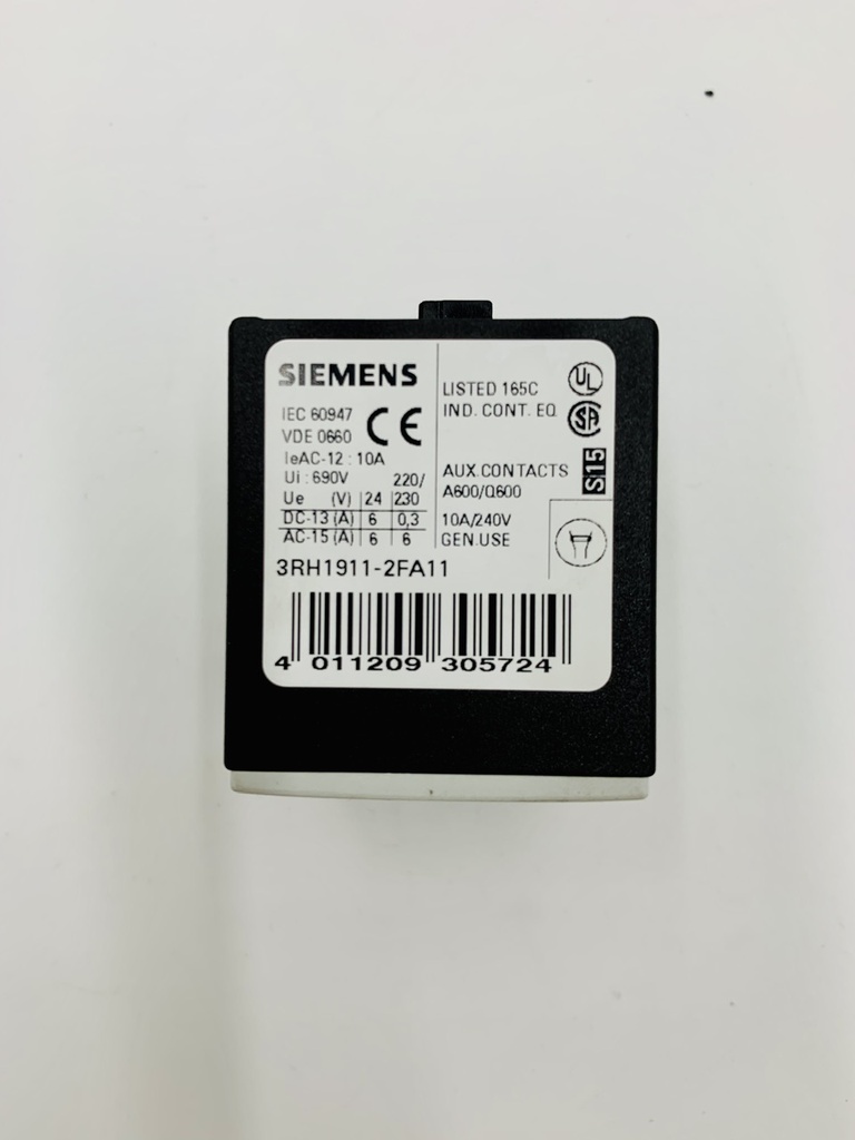 Sustituido por Cod: 5106011-2 / BLOQUE CONTACTO AUXILI. 2NA+2NC 230VAC 6A AC14/15 SIEMENS