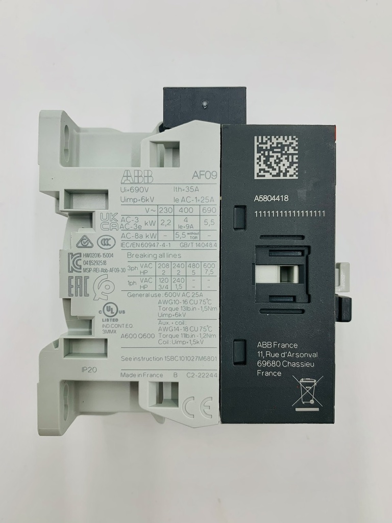 Contactor AF09-30-10-11 - Control: 24-60V AC/DC 50Hz / 60Hz