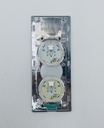 CONJUNTO BOTONERA PISO INOXIDABLE CON HALO 2 PULSADOR PARED 4TH GEN (GRIS)