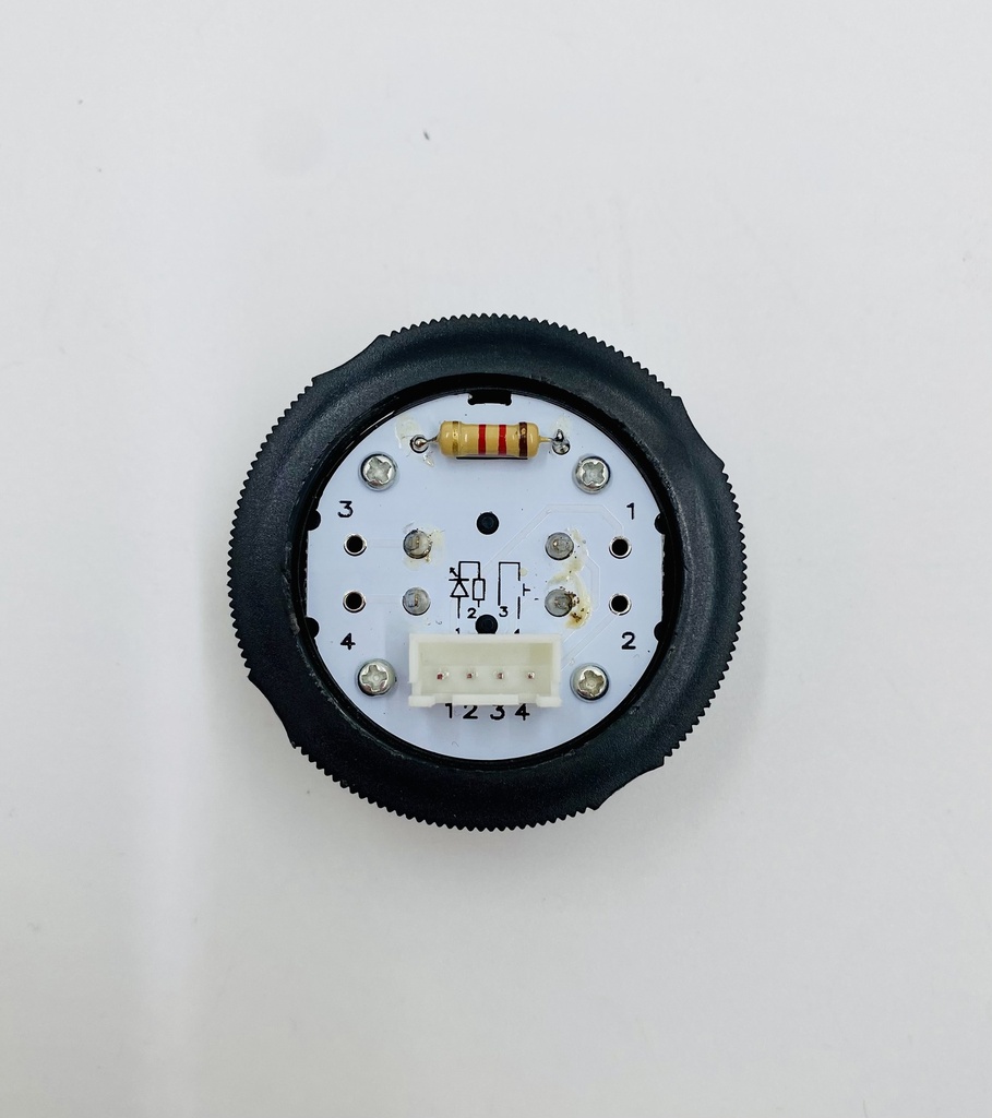 PULSADOR AK-26 LED ROJO 24V. BRAILLE // CERRAR PUERTA (AK26R.CP)
