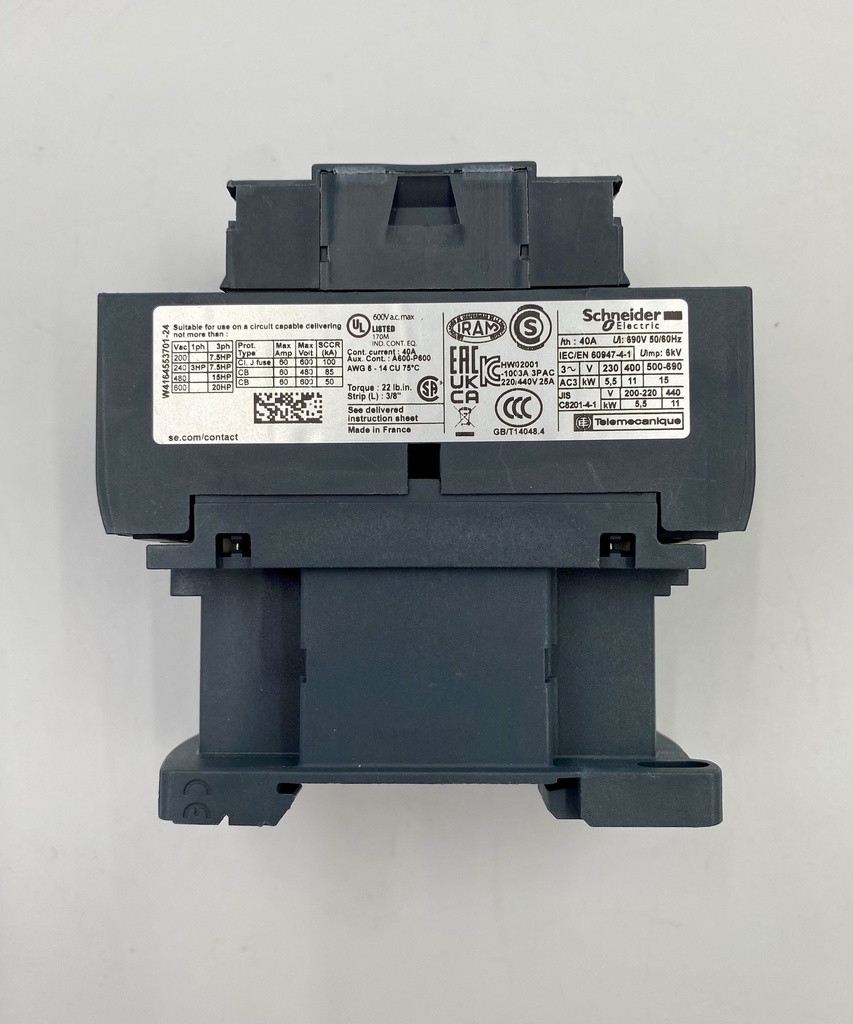 KIT SUSTITUCION CONTACTOR GE CL03A301MJ INDIVIDUAL (LC1D25)(Compuesto por 8477005-1 + 8477001-1 + 8477003-1)(Sustituye código: 5106199)