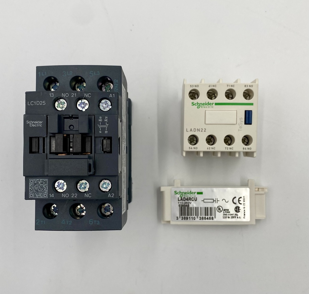 KIT SUSTITUCION CONTACTOR GE CL03A301MJ INDIVIDUAL (LC1D25)(Compuesto por 8477005-1 + 8477001-1 + 8477003-1)(Sustituye código: 5106199)