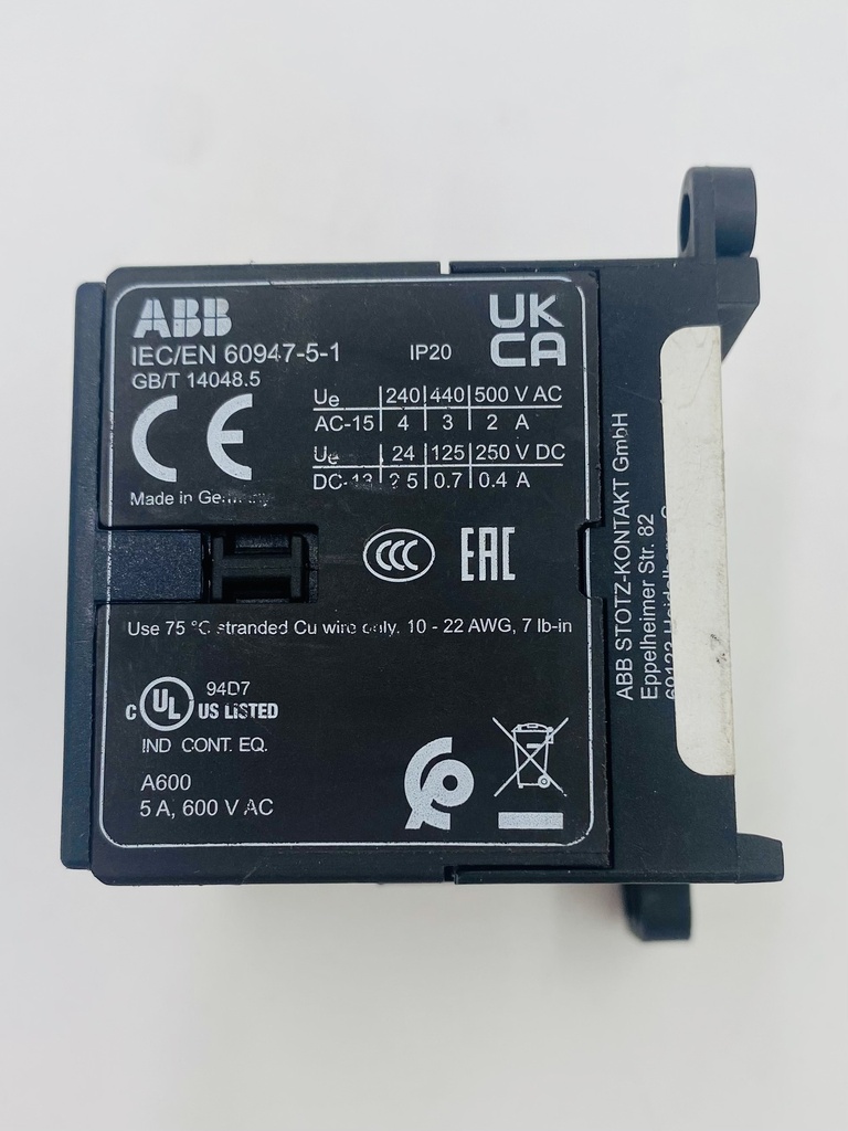 MINI CONTACTOR AUXILIAR (2NA+2NC) CONTROL 110V CA
