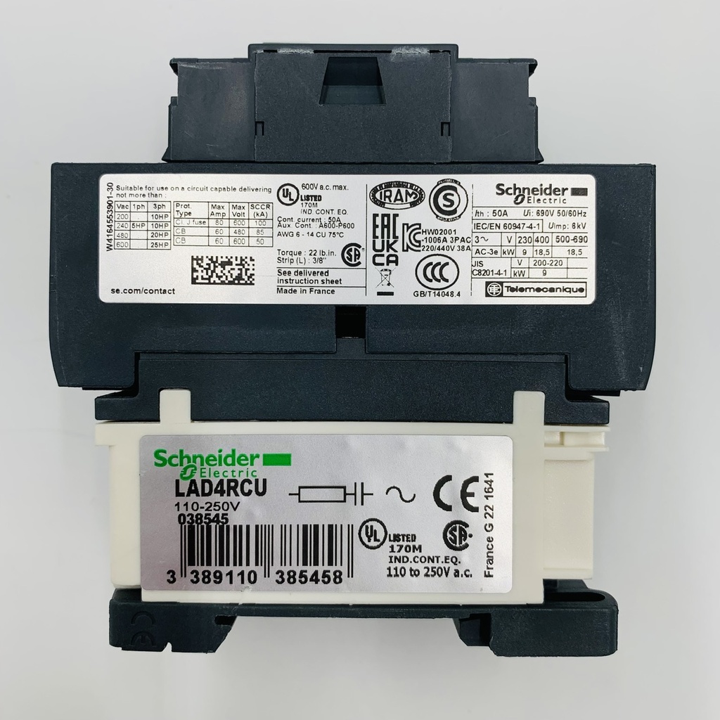 KIT SUSTITUCION CONTACTOR GE CL04A301MJ INDIVIDUAL (LC1D38)/ Sustituye a código:5106176
