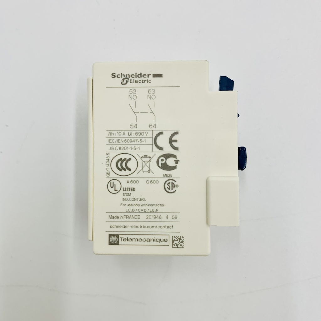 BLOQUE DE CONTACTO AUX. LADN20 (Compatible con Cod:3264) (Electra)