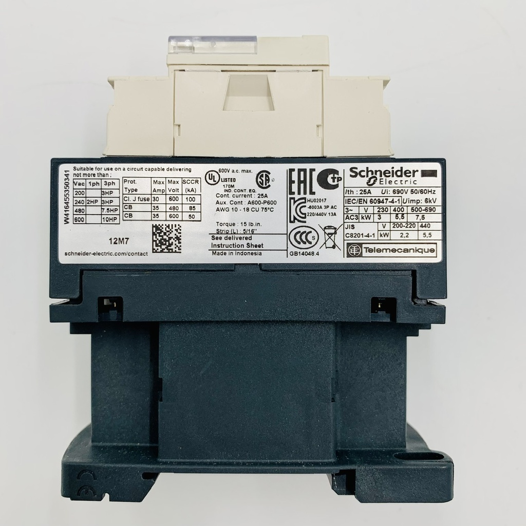 CONTACTOR 12AMP 1NA+1NA 220VCA (Electra)