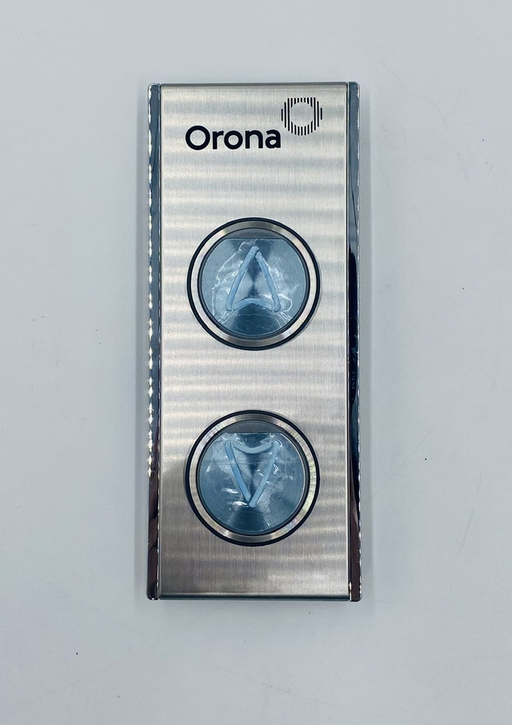 CONJUNTO BOTONERA PISO INOXIDABLE CON HALO 2 PULSADOR PARED 4TH GEN (GRIS)