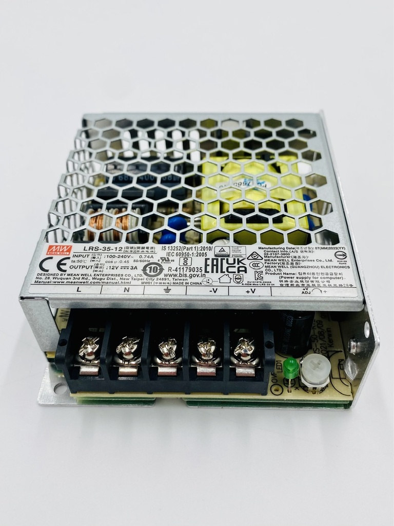 Fuente de Poder Mean Well LRS-35-12 Panel 12VDC 36W 3A Mean Well.