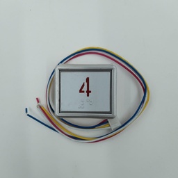 [819AA] PULSADOR BLT 38*32 24V LED ROJO (BRAILE) 4 (BA200R.4) (AA)