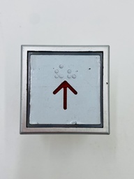 [MTD285R.BA] PULSADOR SCHINDLER/THYSSEN 36*36 24V LED ROJO (BRAILLE) FLECHA BAJAR (Cod: 1087)(AA)